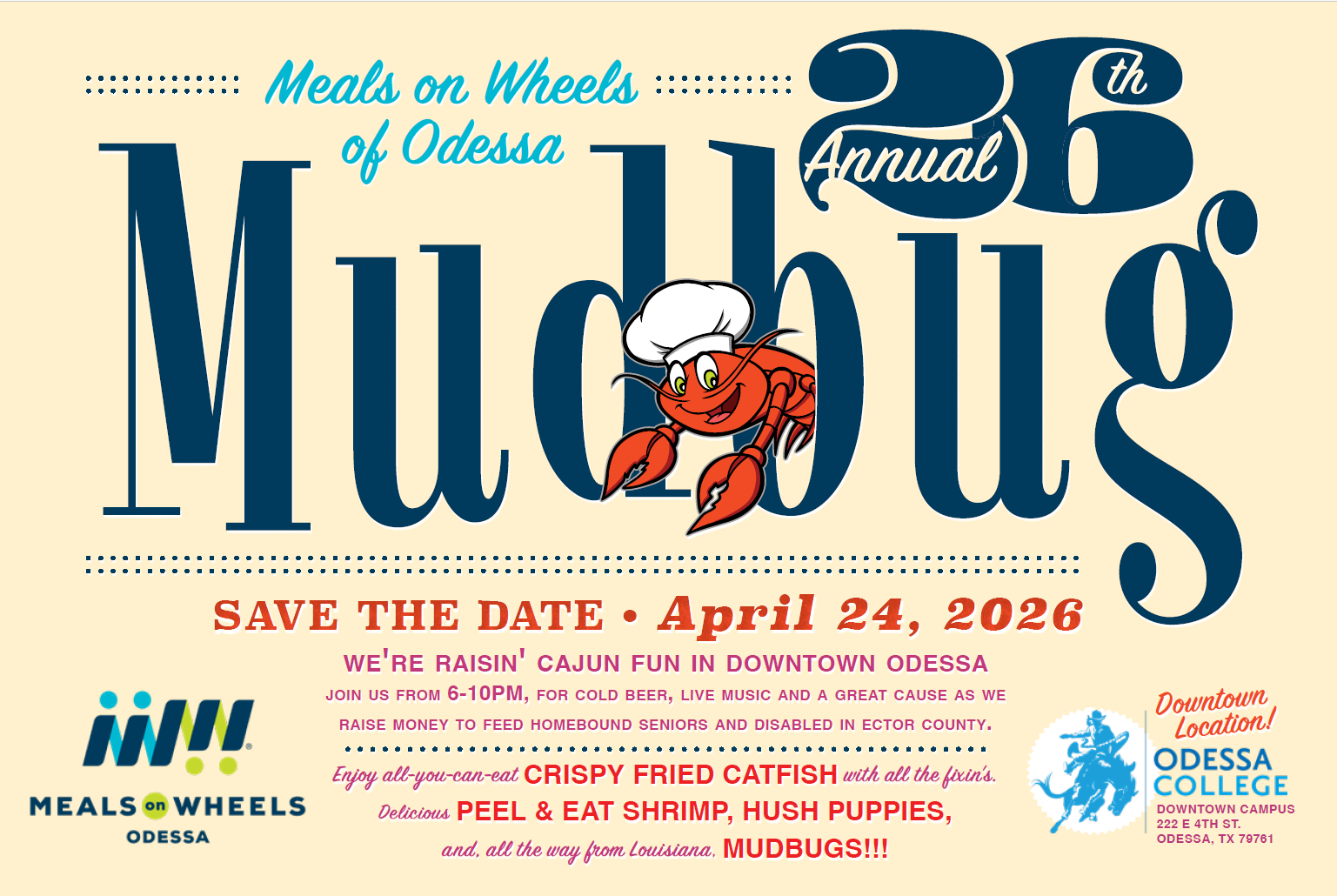Mudbug 26 Save the Date — Page 1