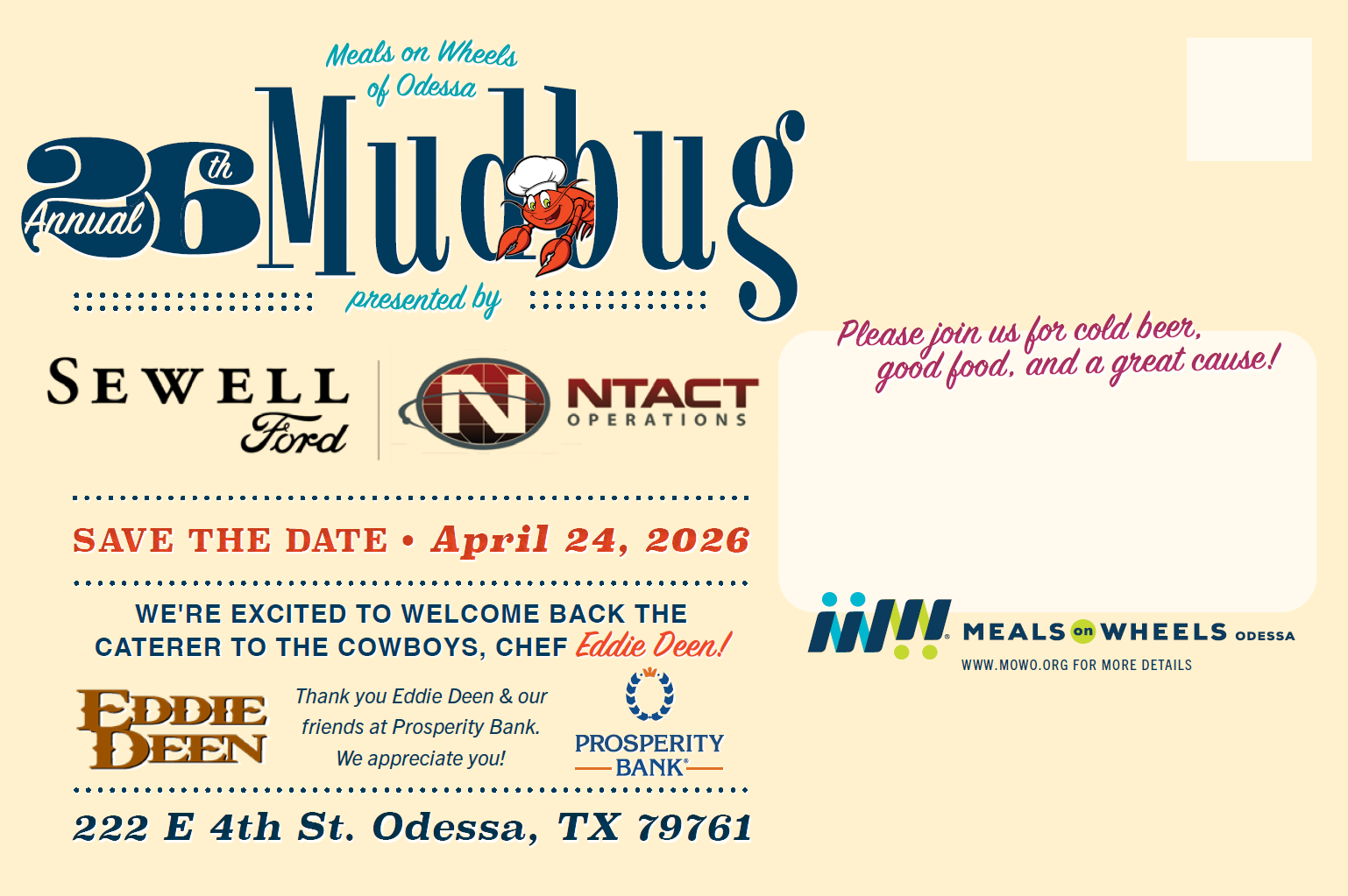 Mudbug 26 Save the Date — Page 2