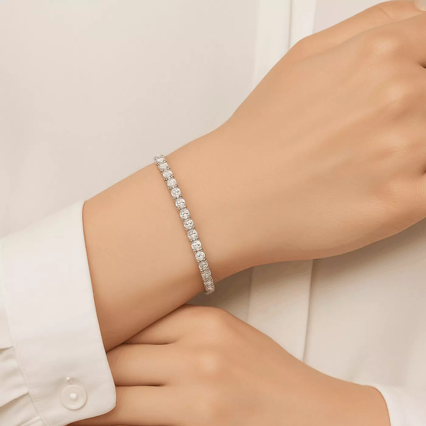 Diamond Tennis Bracelet close-up